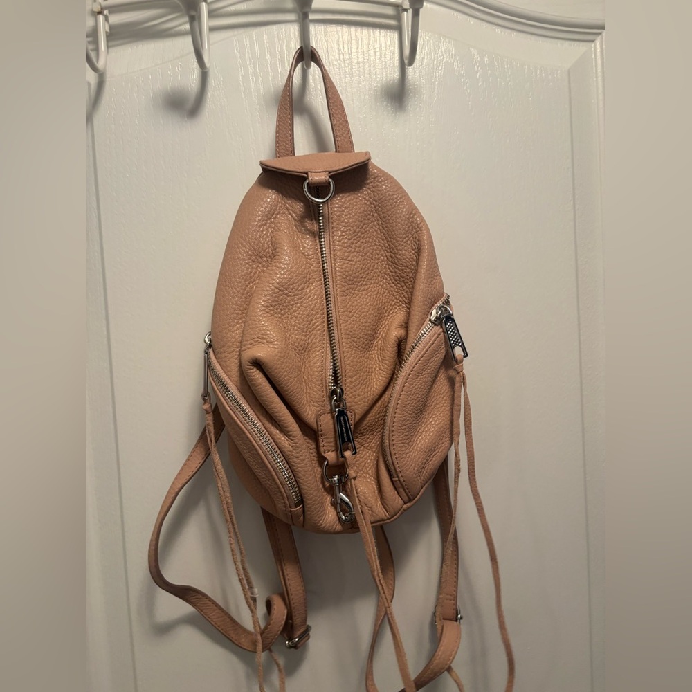 Rebecca Minkoff Pink Leather Backpack with Modern Design
